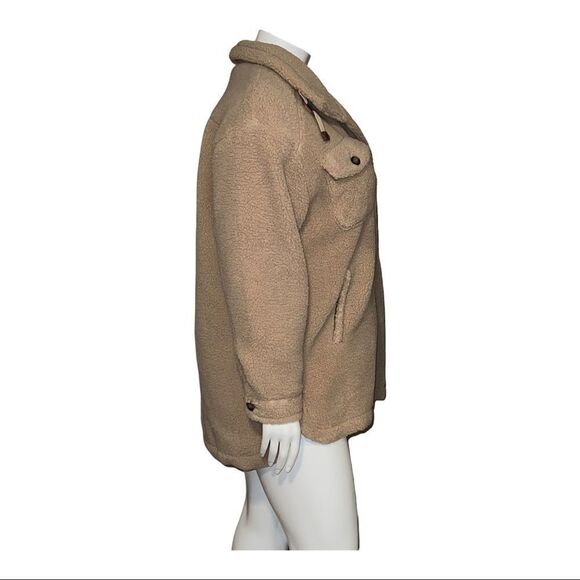 Koolaburra by UGG Women's Fuzzy Shirt Jacket Doe Tan Extra Large NWT - Picture 5 of 9